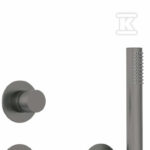 Zestaw prysznicowy podtynkowy z główką prysznicową Silia, titanium