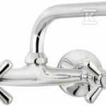 Bateria umywalkowa ścienna Symetrio, chrom