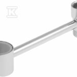 Uchwyt słuchawki prysznicowej do baterii wannowych - ruchomy, chrom