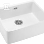 Zlewozmywak ceramiczny 1-komorowy Sabor, biały