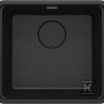 Zlewozmywak granitowy 1-komorowy Momi, grafit metalik