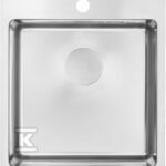 Zlewozmywak stalowy 1-komorowy Olfato, stal szczotkowana