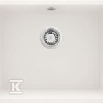 Zlewozmywak granitowy 1-komorowy Corda podwieszany, alabaster