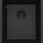 Zlewozmywak granitowy 1-komorowy Corda podwieszany, grafit metalik