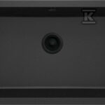 Zlewozmywak granitowy 1-komorowy Corda podwieszany, grafit metalik