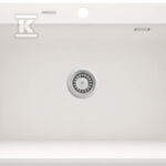 Zlewozmywak granitowy 1-komorowy Eridan, alabaster