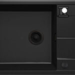 Zlewozmywak granitowy 1-komorowy z ociekaczem Eridan, nero