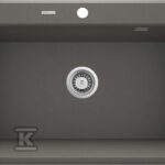 Zlewozmywak granitowy 1-komorowy Eridan, antracyt metalik