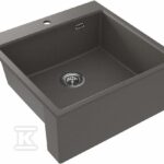 Zlewozmywak granitowy 1-komorowy Eridan, antracyt metalik