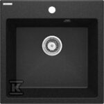 Zlewozmywak granitowy 1-komorowy Evora, grafit