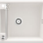 Zlewozmywak granitowy magnetyczny 1-komorowy Magnetic, alabaster