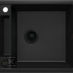 Zlewozmywak granitowy magnetyczny 1-komorowy Magnetic, nero