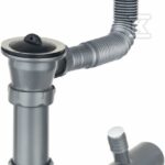 Syfon do zlewozmywaka stalowego 1-komorowego - odpływ 2", stal