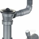 Syfon do zlewozmywaka stalowego nakładanego 1-komorowego - odpływ 2", stal