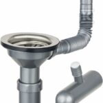 Syfon do zlewozmywaka stalowego 1-komorowego - odpływ 3.5", stal