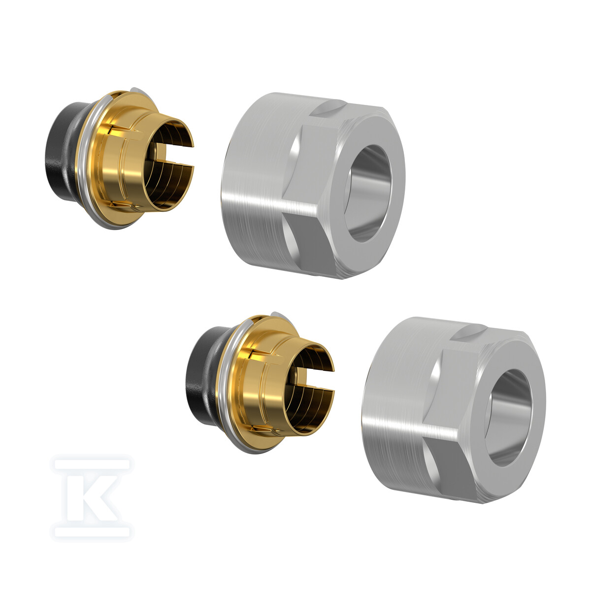 KOMPLET ZŁĄCZA F11 - 15MM - NIKLOWANE