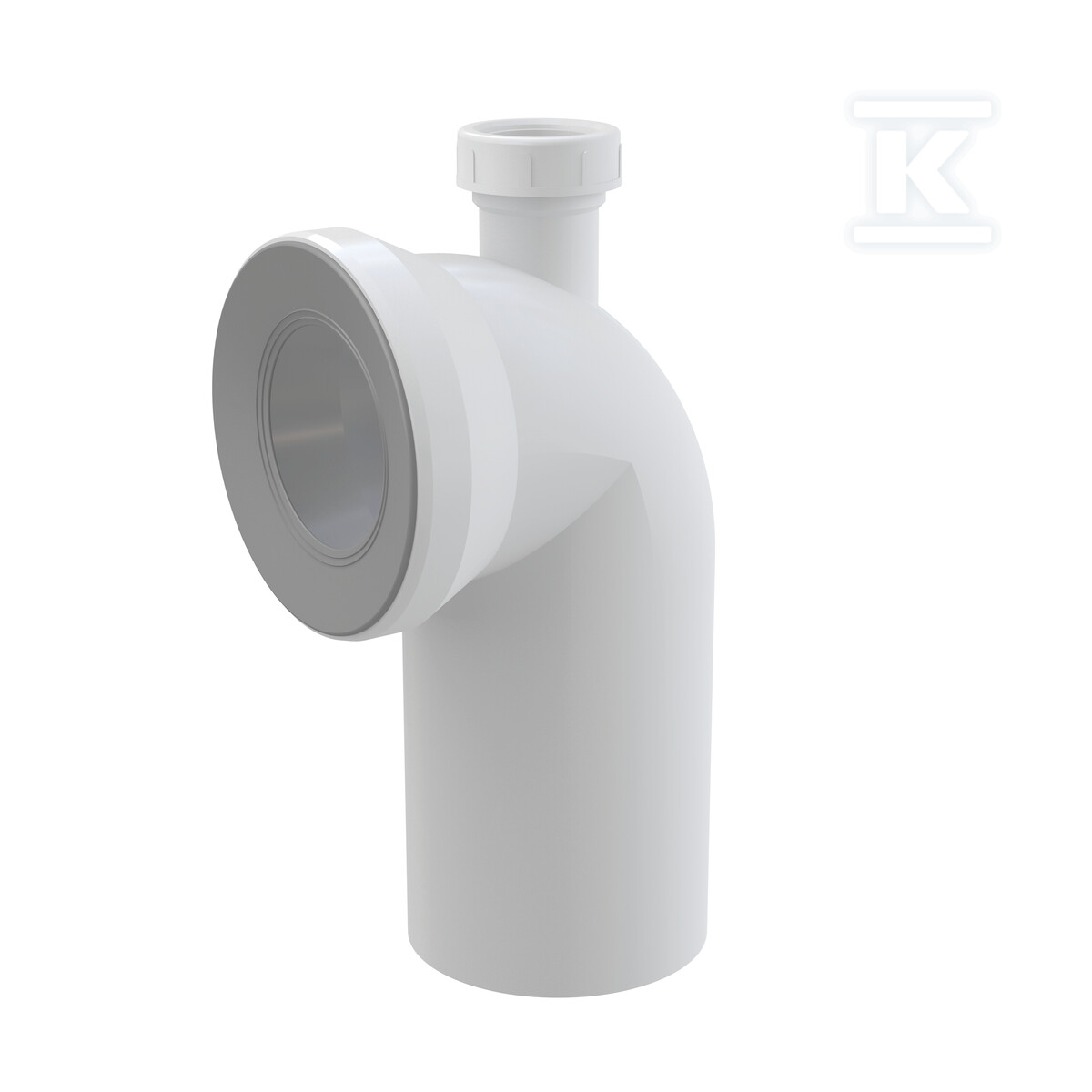Przyłącze WC z podłączeniem DN40 – kolano 90° A90-90P40