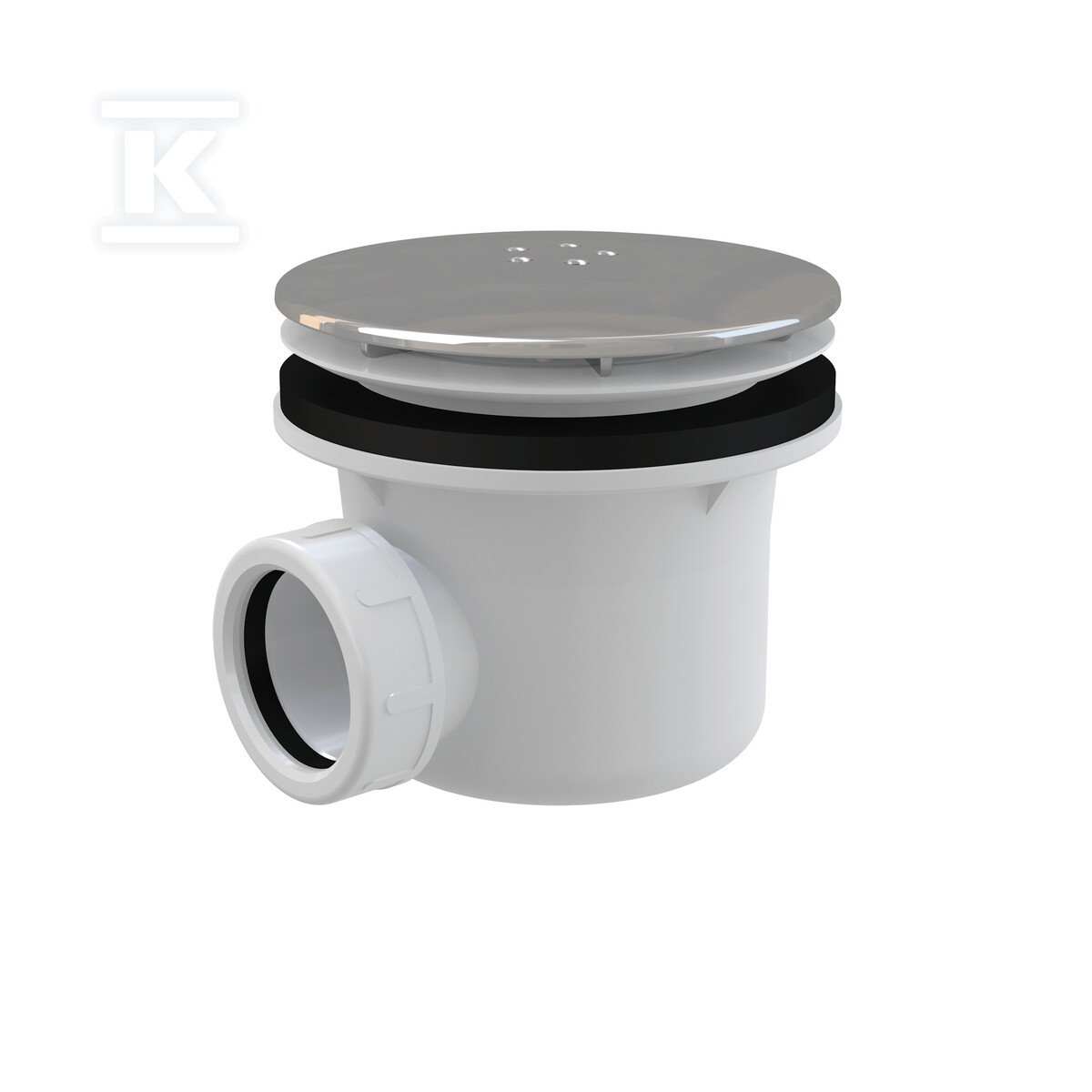 SYFON BRODZIKOWY KOREK, METALOWY LUX