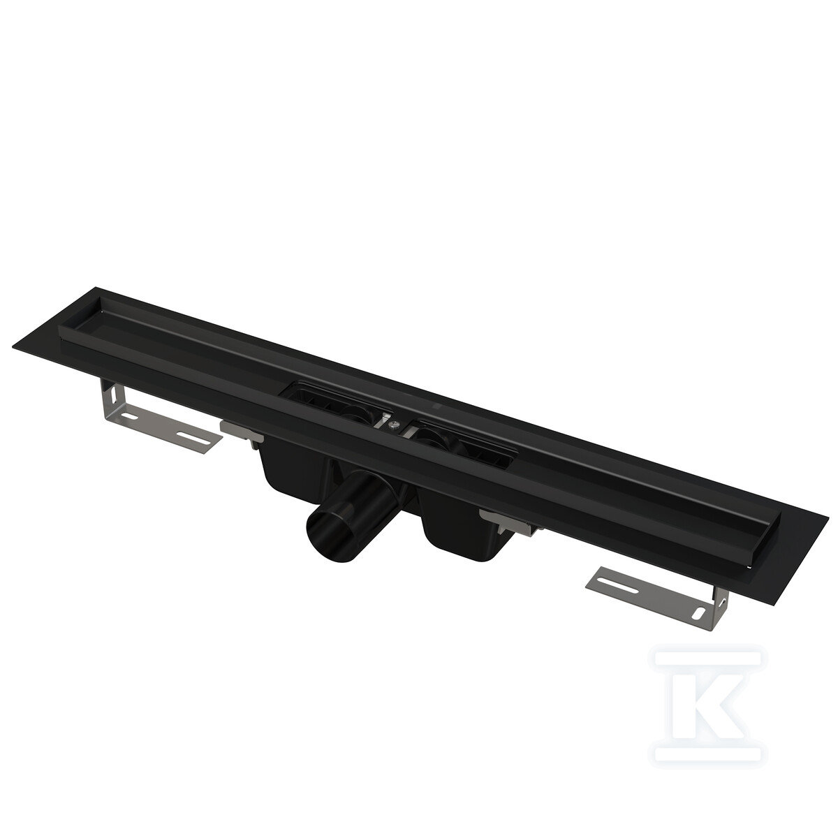 Odpływ podłogowy z obramowaniem do rusztu perforowanego, czarny-mat APZ1BLACK-850