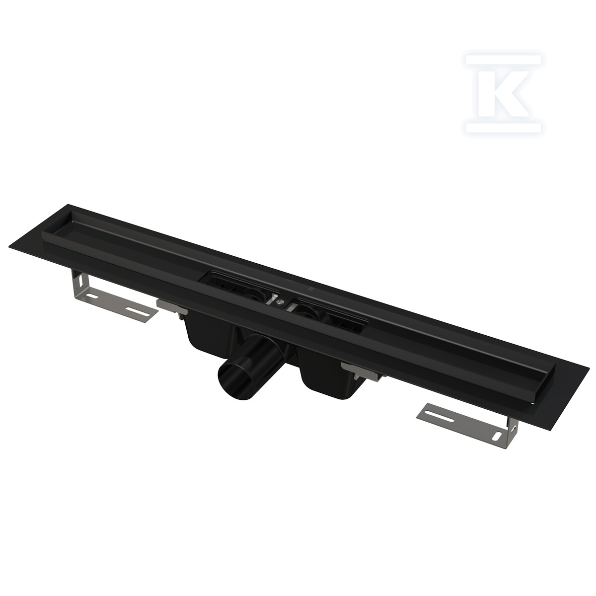 Odpływ podłogowy z obramowaniem do rusztu perforowanego, czarny-mat APZ1BLACK-950