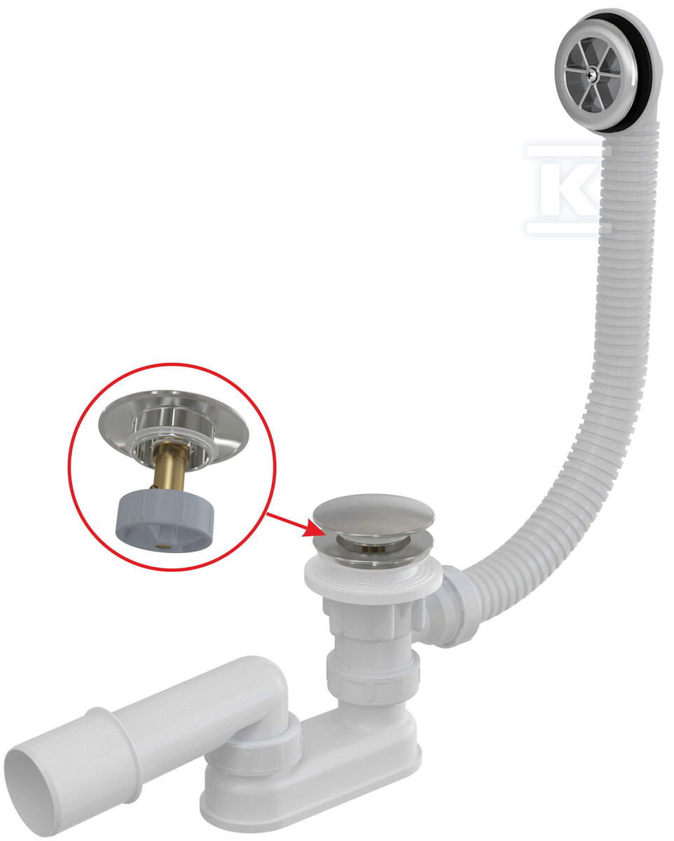 SYFON WANNOWY CLIK/CLAK, METAL