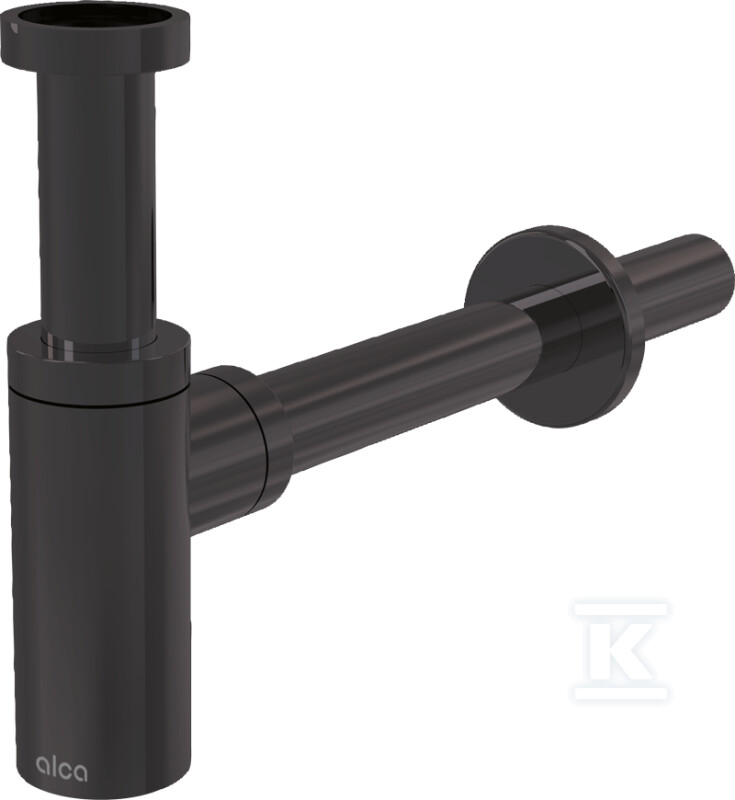 Półsyfon umywalkowy DN32 DESIGN, GUN METAL-mat szczotkowany A400-GM-B