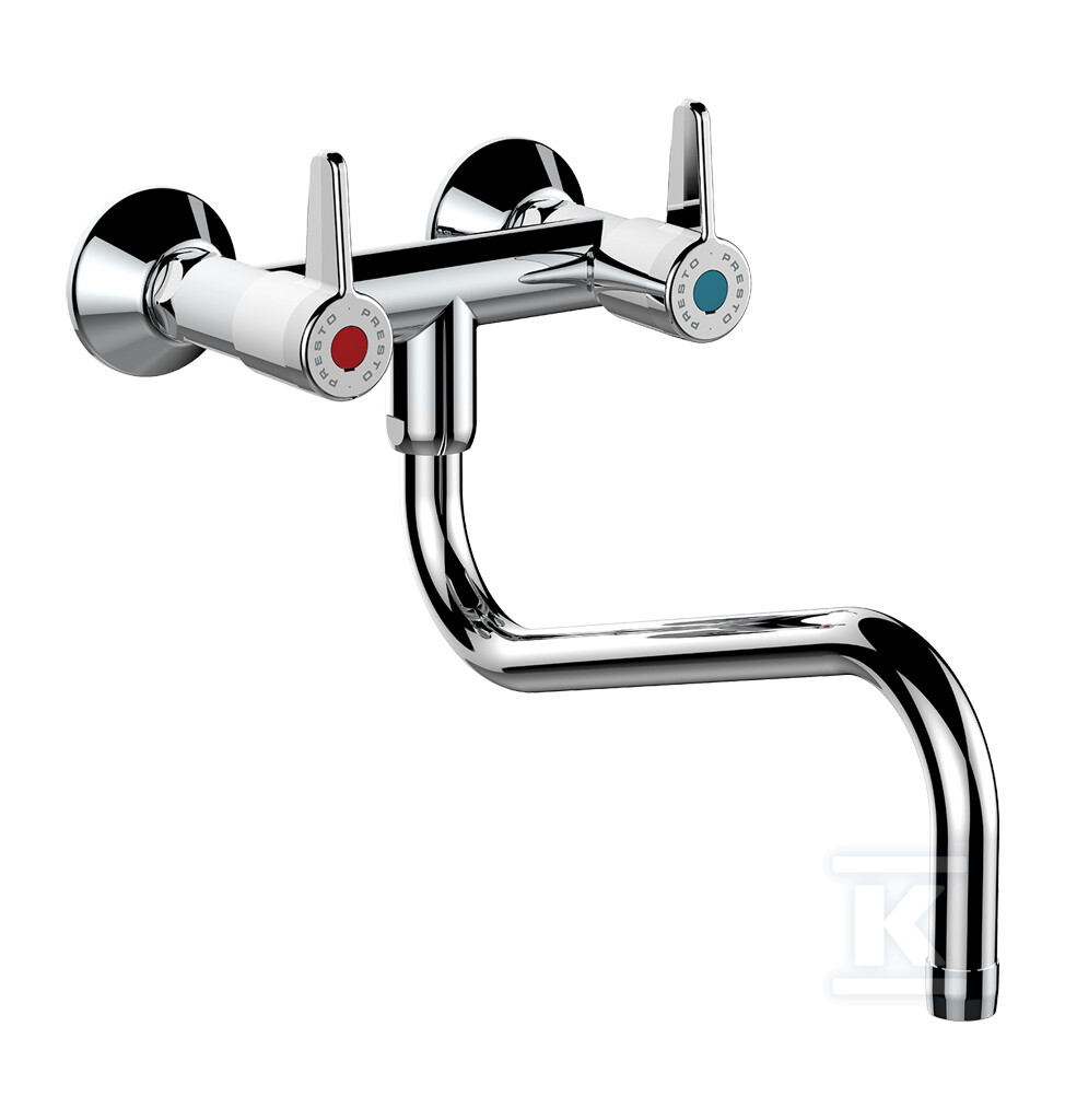 Bateria gastronomiczna ścienna, wydatek 30l/min wylewka dolna typu S, PRESTO CHEF