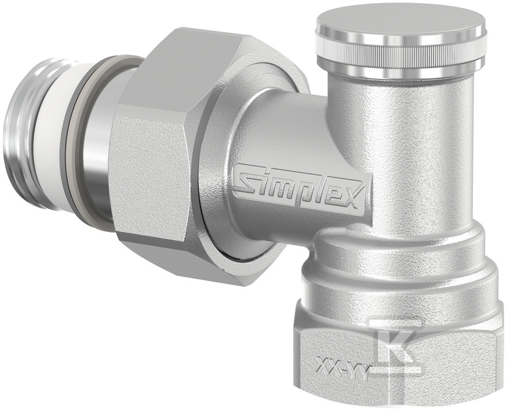 Zawór powrotny kątowy 1/2"x1/2" z półśrubunkiem 1/2", niklowany STANDARD Zawór powrotny kątowy 1/2"x1/2" z półśrubunkiem 1/2", niklowany STANDARD